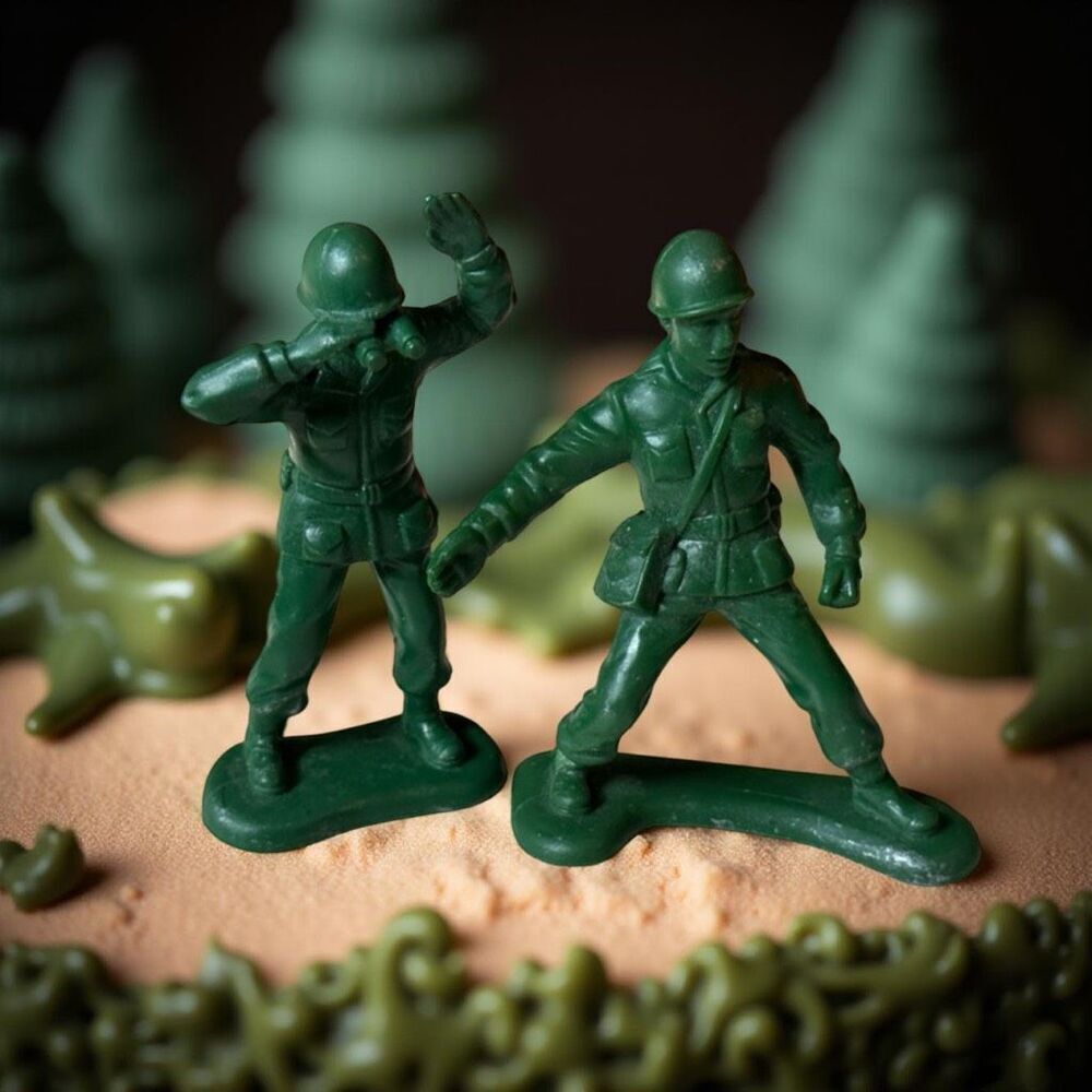 Greenbrier Military Green Hard Plastic Count Army Scout Non Violent Figures A4